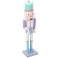 thumbnail image 3 of WRISTBIQUE Christmas Table Ornament Nutcracker Statue Violet 1Set, 3 of 8