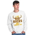 thumbnail image 4 of I Like Big Bucks Funny Hunting Men's Big & Tall Crewneck Sweatshirt Brisco Brands 2X, 4 of 5