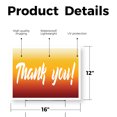 thumbnail image 2 of Thank You Yard Sign 12 Inch x 16 Inch Double Sided Weatherproof Heavy-Duty Plastic with Stake | Customer Appreciation, Clear Messaging, Professional Display | Made in USA, 2 of 7