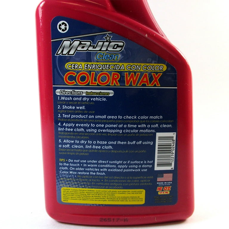 MWC Car Wax Polish Restores Colour and Super Shine Red of the