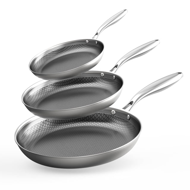 Juego de sartenes de acero inoxidable Cooker King 20/25/30 cm