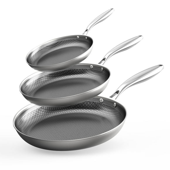 Juego de sartenes de acero inoxidable Cooker King 20/25/30 cm