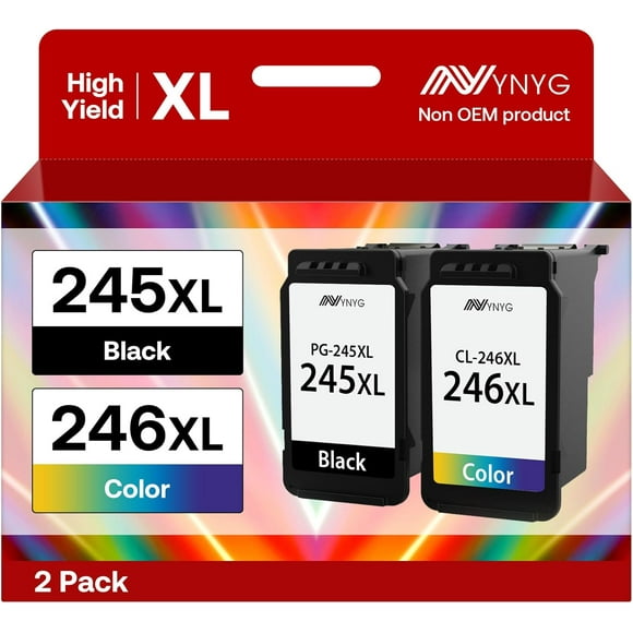 SHILIU-245XL 246XL Combo Pack Compatible for Canon Ink 245 246 PG-245XL CL-246XL Work with Canon Pixma TS3120 MG2520 MX492 TR4520 TS202 MG2525 MG3022 MG2522 MG2922 MG2420 Remanufactured (Black, Tri-C