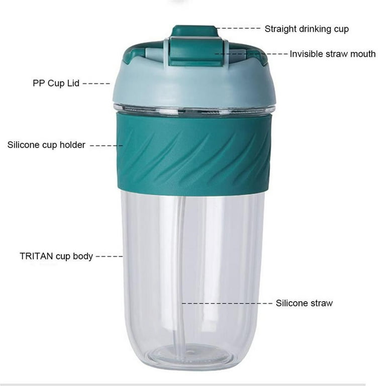 wrea Water Bottle with Straw 450ml Portable Coffee Mug BPA-Free