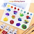 thumbnail image 3 of 20 Well Watercolor Paint Tray Palette Pallet Acrylic Painting Mixing Plastic Artist Large Square Palette 13 x 10 Inches White 1PCS, 3 of 8