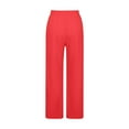 thumbnail image 6 of Erwazi Kids Boys Girls Wide Leg Pants Casual Elastic Waist Drawstring Trousers Toddler Athletic Track Pants with Pockets, Red, 12-13 Years, 6 of 7