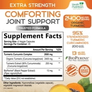 Turmeric Curcumin Supplement 2600mg - 95% Curcuminoids with Organic Turmeric & BioPerine Black Pepper for Best Absorption, Natures Vegan Joint Support, Non-GMO Tumeric, Bottled in USA - 180 Capsules