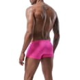 thumbnail image 6 of JoveMarine Men's Quick Dry Swim Trunks with Drawstring Low Waist Boxer Shorts for Hot Spring Beach and Swimming Solid Color Hot Pink S, 6 of 6