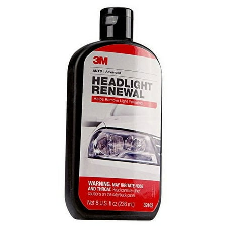 3M Headlight Renewal Lens Polish, 8 oz, Automotive Headlight Restorer, Cleans Yellowing and Haze