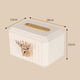 thumbnail image 5 of Caja de pañuelos faciales creativa con forma de cabeza de ciervo, decoración para servilletas y papel Blanco, 5 of 5