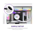 thumbnail image 4 of NZXT Kraken Elite RGB 240mm - RL-KR24E-W1 - RGB AIO CPU Liquid Cooler - Customizable LCD Display - 2 x F120RGB Core Fans Radiator Fans White LGA 1851 / AM5 Compatible, 4 of 6