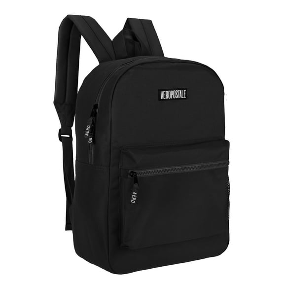 Aeropostale  Backpack for School, College, and Travel， Water Resistant Bookbag Black