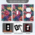 thumbnail image 3 of Yayeee Blank Wall Plate Cover 1-Gang 4.5"x2.7" Home Unused Decorative Outlet, Ethereal Floral Harmony, 3 of 7