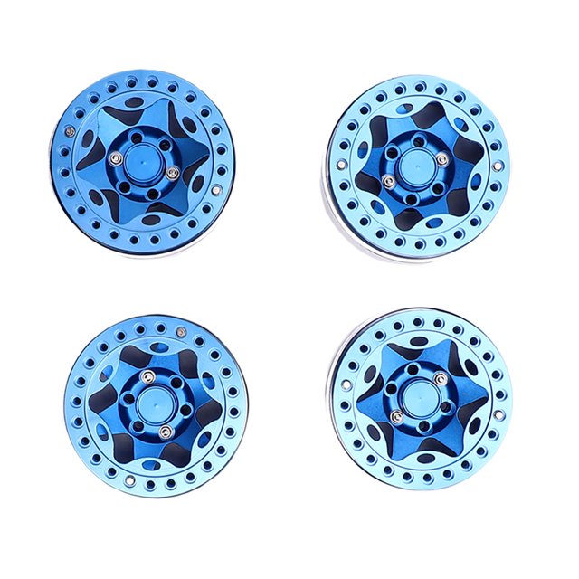 Hub de 1,9 pouce Breadlock Wheel Rim, 4pcs RC Wheel Hub robuste facile à installer pour la mise à niveau du bleu, orange