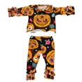 thumbnail image 1 of 1 Set of Doll Clothes Halloween Pumpkin Pattern 18 Inch Girls Doll Clothes, 1 of 6