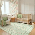 thumbnail image 6 of Lahome Decor 5'x7'Floral Living Room Rugs,5x7ft Boho Area Rug for Bedroom Machine Washable Rug- Non-Slip Soft Indoor Carpet, Stain Resistant Low Pile for Farmhouse,Dining Room,Office,Green, 6 of 9
