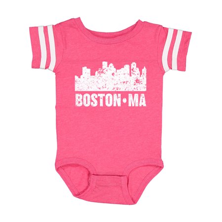 

Inktastic Boston Massachusetts City Skyline with Grunge Gift Baby Boy or Baby Girl Bodysuit