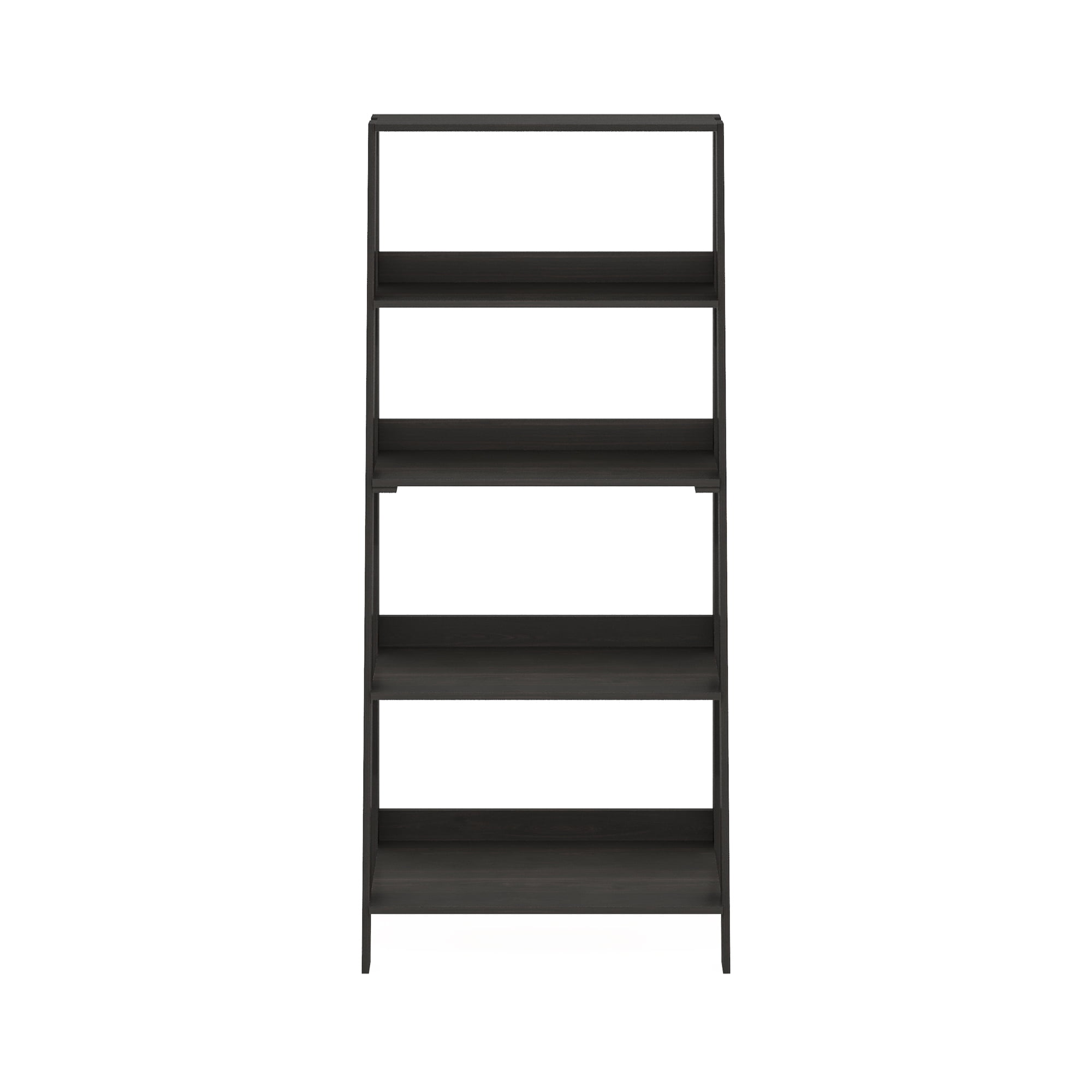 Furinno 5-Tier Ladder Bookcase Display Shelf, Espresso