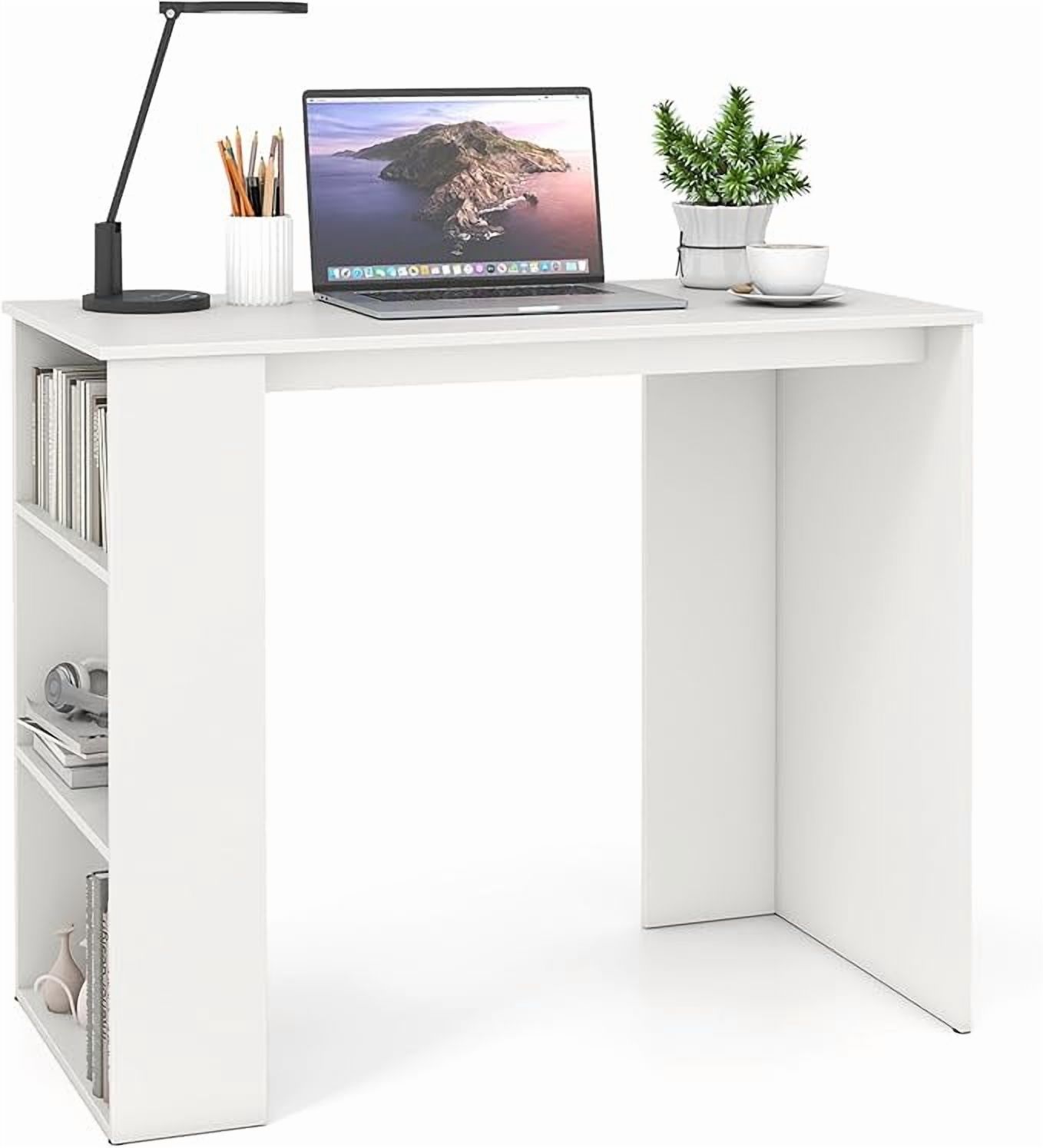 Small Computer Desk, 35.5 Inch Compact Home Office Desk with Storage ...