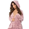 thumbnail image 4 of Fortune Combinaison à Capuche à Manches Longues à Imprimé Floral pour Femmes, Pyjama d'Hiver de Noël, Combinaison, 4 of 6