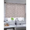 thumbnail image 5 of Sheer Curtains 45 Inch Length, Purple Floral Semi Sheer Curtains Light Filtering Window Treatment, Spring Plants Flowers Vintage Rustic Privacy Voile Drapes for Living Room Bedroom 52x45 Inch, 5 of 7