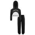 thumbnail image 3 of Haitryli Big Girls Long Sleeve Cropped Hoodie Sleeveless Tank Tops with Sweatpants Set 3 Piece Workout Clothes Set Black 7-8, 3 of 5