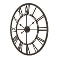 thumbnail image 3 of Utopia Alley  Oversized Roman Round Wall Clock, Large Wall Clock, Big Clocks for Living Room Decor, 27 inch Diameter Oil Rubbed Bronze - 27", 3 of 9