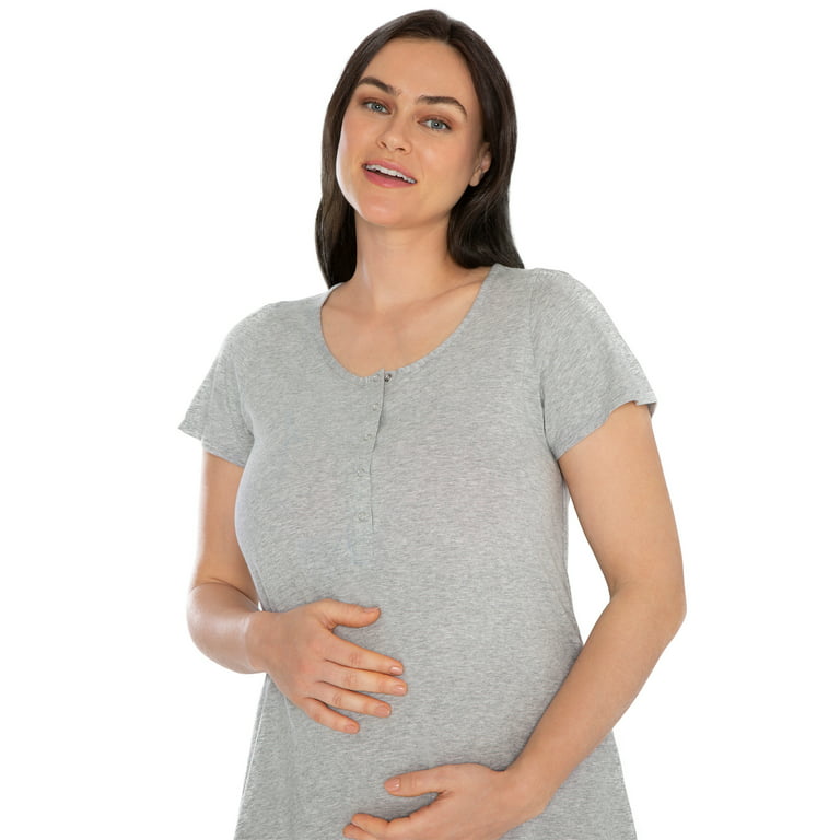 Kindly Yours Women's Maternity Short Sleeve Cotton Modal Nursing
