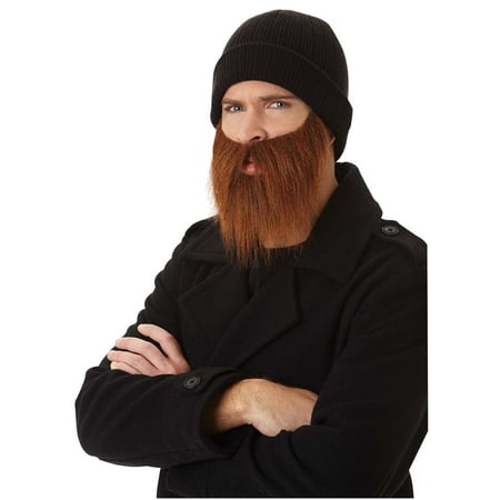 Fearsome Mens Adult Lumberjack Biker Brown Moustache Beard