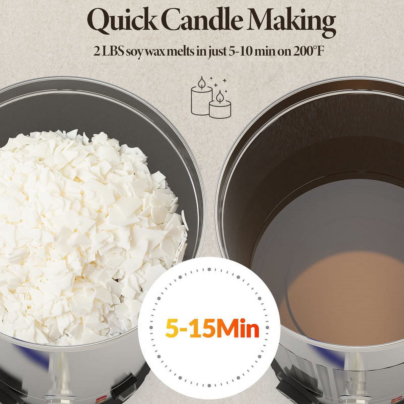 Entcook Electric Wax Melter for Candle Making, 13Qt Wax Melting Pot with Temp Control and Pour Spout
