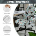 thumbnail image 3 of HELLHERO Dachshund Rose Print Office Chair Cover Set, Stretchable Protective Office Chair Seat Protector with Armrest Cover, Comfort Computer Desk Chairs Covers, Green, 3 of 6