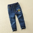 thumbnail image 2 of Staki Toddler Jeans Boys Baggy Jeans Kids Casual Straight Leg Loose Fit Denim Pants with Pockets(Blue,11-12 Years), 2 of 9