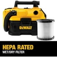 thumbnail image 4 of 20V MAX Cordless Shop Vac, Wet Dry Vacuum Cleaner, Portable 2 Gallon Wet Dry Vac, Strong Suction Shop Vacuum with Hepa Filter, Tool Only (DCV580H), 4 of 10