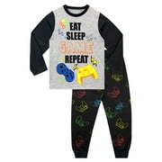 Harry Bear Boys Eat Sleep Game Long Sleeve Pajamas Sizes 6-14