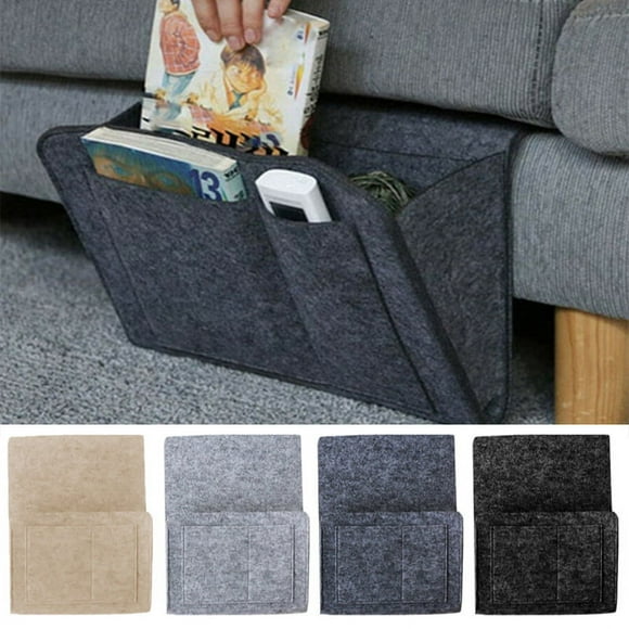 Bolsa de fieltro Bolsa de almacenamiento de fieltro Bolsa de fieltro para colgar al lado de la cama Bolsa de almacenamiento de artículos diversos para el lado del sofá cama