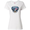 thumbnail image 3 of Inktastic America with Eagle Shield and Banner Women's T-Shirt, 3 of 5