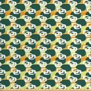 Abstract Upholstery Fabric by the Yard, Geometric Style Round Items in Nature Tones Summer Season Elements, Decorative Fabric for DIY and Home Accents, Forest Green Multicolor by Ambesonne