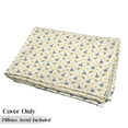 thumbnail image 5 of Space Floor Pillow Lounger Cover, Little Cartoon Explore Ships Rockets Night Stars Science Telescopes, Nap Mat Printed Fabric Case for 5 Pillows, 88" x 27", Cream Multicolor, by Ambesonne, 5 of 5