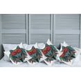 thumbnail image 2 of Ambesonne Tribal Throw Pillow Cover 4 Pack, Wolf Animal Theme, 24", Teal White and Red, 2 of 7