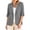 *Gray, variant on ClodeEU Women's Lapel Collar Single Button 3/4 Sleeve Blazer,Casual Office Short Suit Jacket Army Green,Women's Plus L