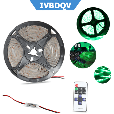 IVBDQV Waterproof LED Strip Light 5M Green 12V For Boat Truck Car Suv Rv Bar