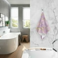 thumbnail image 2 of Yayeee 2 Pack Hand Towels for Bathroom 100% Cotton 16" x 28" Soft Absorbent Kitchen Towel, Pastel Pink Marble Pattern, 2 of 7