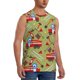 thumbnail image 2 of Fotbe Cartoon Fire Truck Men's Camiseta sin Mangas Estampada para Hombres, Playera Casual para Gimnasio, Entrenamiento, Playa-Medium, 2 of 7