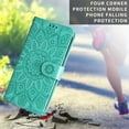 thumbnail image 4 of Dteck for iPhone 14 Pro 6.1" 2022 Flip Wallet Case, PU Leather Magnetic Clasp Case with Card Slot Kickstand & Wrist Strap Shockproof Protective Case for iPhone 14 Pro Ladies Women, Green, 4 of 13
