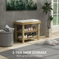 thumbnail image 5 of Keepoman Ottoman Bench Padded Seat with Cushion for Entryway, Hallway, Cream White, 5 of 7