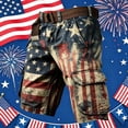 thumbnail image 5 of CONZONE Independence Day Mens Cargo Shorts Patriotic 4Th Of July Shorts For Men Casual Usa Flag Graphic Lightweight Shorts With Pockets, 5 of 5