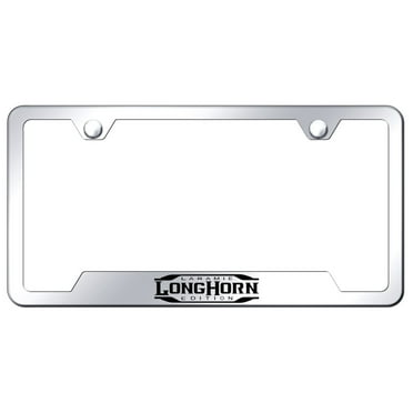 Dodge Longhorn Laramie License Plate Frame - Laser Etched Stainless Steel