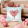 thumbnail image 4 of TanSiDing 1pcs Valentines Day Pillow Covers, Soft Flannel Heart Print Decorative Throw Pillowcases for Couch Sofa Bedroom Living Room Home Decor 45*45cm, 4 of 6