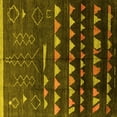 thumbnail image 1 of Ahgly Company Machine Washable Indoor Square Solid Yellow Modern Area Rugs, 6' Square, 1 of 4