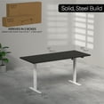 thumbnail image 4 of VIVO Electric 71” x 30” Stand Up Desk Workstation, Dark Walnut Top, White Frame, 4 of 8